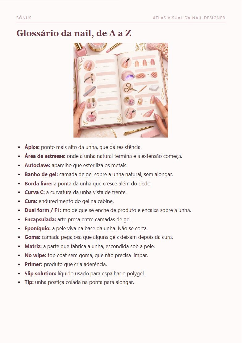 Glossário da nail de A a Z
